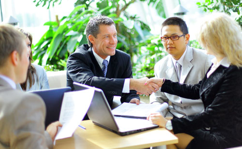 group of lawyers working
