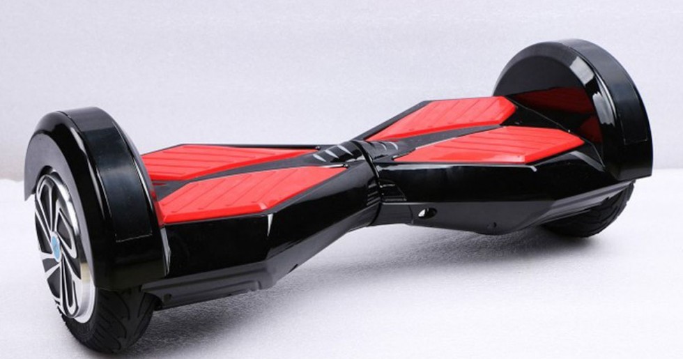 black and red hoverboard