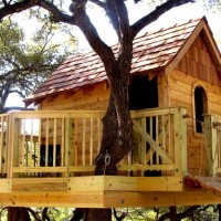 wooden tree house for kids
