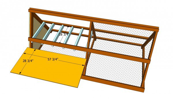 building the nest area of an a frame chicken coop