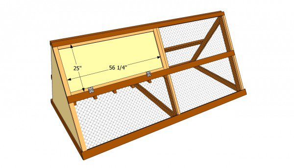 installing a door for a chicken coop