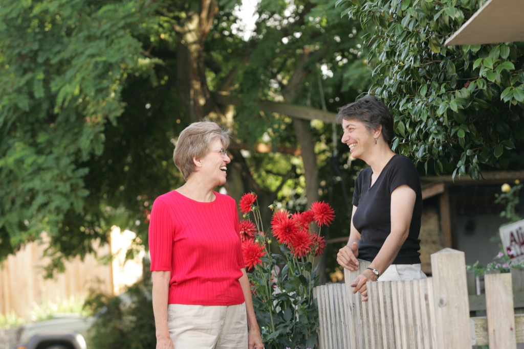 neighbors talking to each other