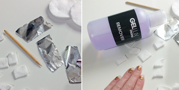 diy gel polish removing supplies