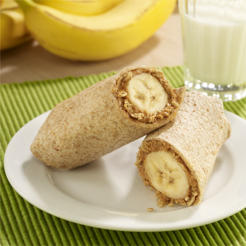 banana peanut butter rolls