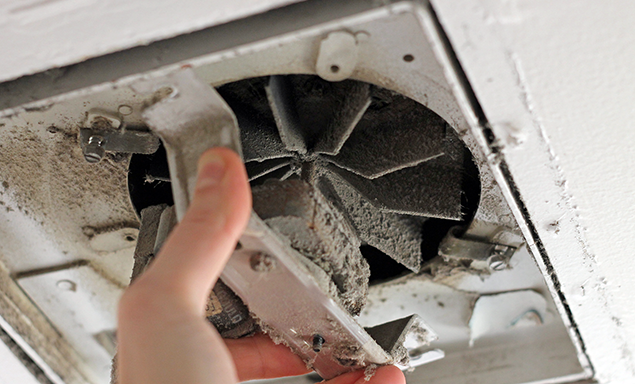 dirty bathroom fan