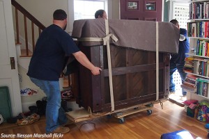 piano movers at work