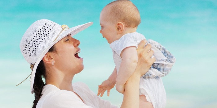 mom playing with a child