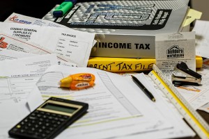 tax preparer's desk
