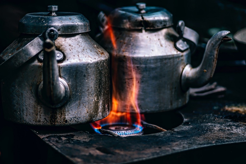 teapot on the stove