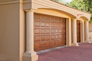 wooden garage door