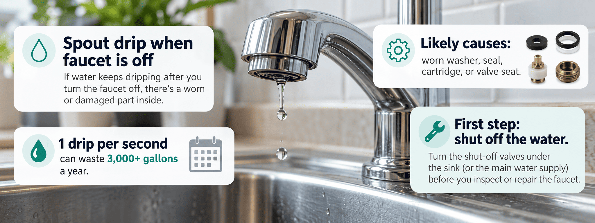 faucet leaking from handle