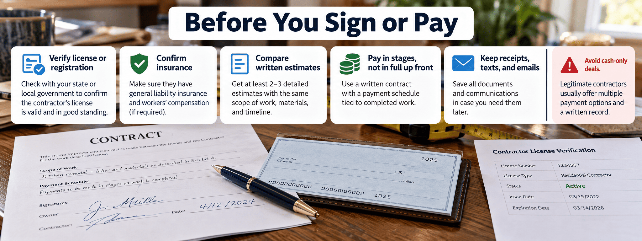 Protecting yourself from home improvement fraud with written records