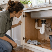 leaking sink