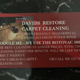 Photo #4: DAVIDS Restore Carpet Cleaning