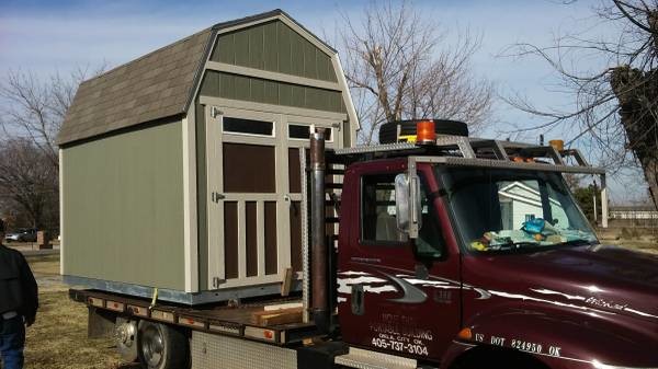 Shed movers, portable buildings, Mover (405) 737-3104 