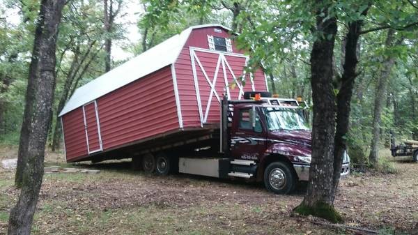 Shed movers, portable buildings, Mover (405) 737-3104 