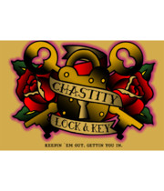 Logo Chastity Lock and Key 
