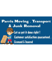 Logo Parris moving transporting & junk removal