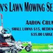 Photo #1: Aaron's Lawn Mowing Service