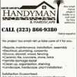 Photo #1: Economical Los Angeles HANDYMAN SERVICE open 24/7