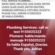 Photo #1: PLUMBER - PLOMERO (SE HABLA ESPAÑOL)