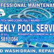 Photo #1: LOW PRICES! Weekly Pool Service. Acid Wash/Repairs/Drain/Cleaning...