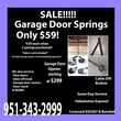 Photo #1: GARAGE DOOR REPAIR, SERVICE, SPRINGS $59, OPENER, OFF TRACK, NEW DOORS